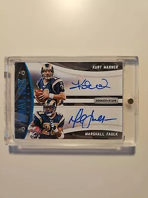 2016 Rookies Stars Dual Ink Kurt Warner Marshall Faulk 1 Of 1 #DI-STL • $899.95