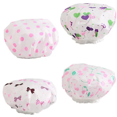 Aimisin Shower Cap Waterproof EVA Plastic Lace Elastic Bath Hair Cap Beauty Spa • $8.39