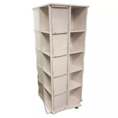 24 W X 24 D X 63 H Revolving T-Shirt Display With Casters - White • $1099.99