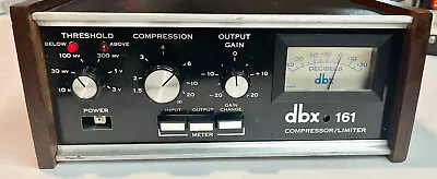 DBX 161 VU Vintage Compressor: No Issues/ Missing Power Button (switch Works) • $950