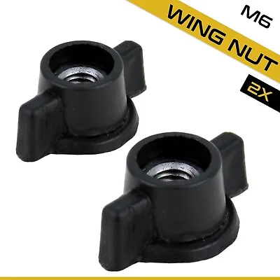 2 Pcs M6 Female Butterfly Wing Nuts Thread Plastic Star Clamping Knob Machine • £3.99