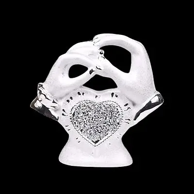 £11.99 • Buy Stunning Diamond Crushed Ornament Heart Hand Crystal Ceramic Home Decor Item