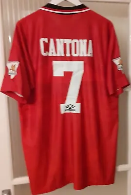 Man United 94/96 Home Shirt # 7 CANTONA Xl But Fits Like A Large BNWTs • £50