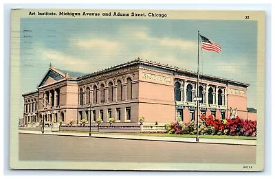 Postcard Art Institute Michgan Avenue And Adams Street Chicago Posted 1942 • $4.95