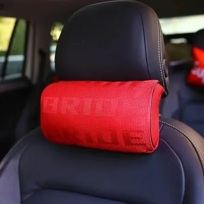 1PC Red BRIDE Pillow Seat Support Headrest Racing Fabric Neck Rest Cushion • $22