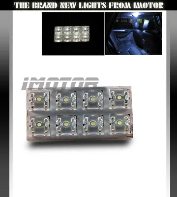 8 LED BA9S/194/168/T10 Adapter Dome Map Interior Trunk Courtesy Light White • $8.59
