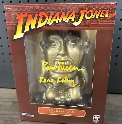 Indiana Jones Golden Idol Replica Coin Bank Signed By Paul Freeman René Belloq! • $195