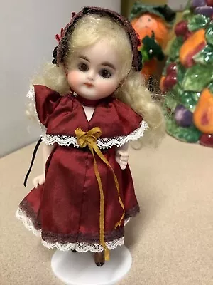 5.5  Mignonette Darlene Lane Kestner Mistletoe & Holly Antique Reproduction Doll • $199