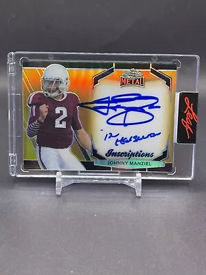 2023 Leaf Metal Gold Prismatic Johnny Manziel Signed AUTO #/99 “12’ Heisman” • $5.50