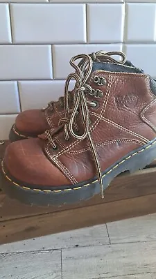 Doc Martens Vintage  Brown Leather Combat Boots Men’s Size 7 • $75