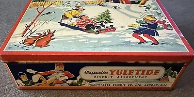 Mazawattee Vintage Yuletide Biscuit Tin • £5.23