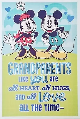 Disney Mickey And Minnie Mouse Happy Grandparents Day Greeting Card Pop-Up • $2.99