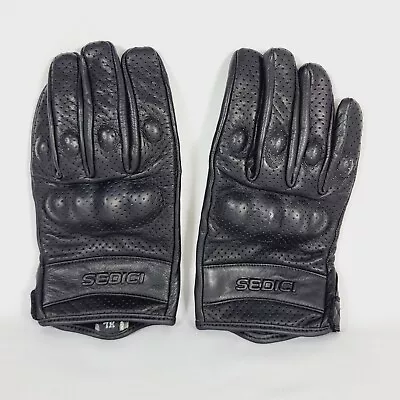 Sedici Motorcycle Gloves Adult XL Black Leather Biker Riding Motor Cross Flaw • $19.99