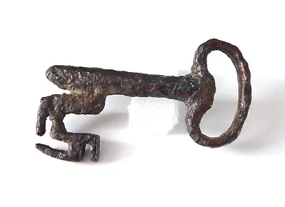 2.1/8  Antique French Medieval Keywrought Iron Key Made 14-15th Century • $79