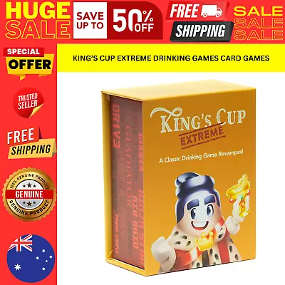 Kings Cup Extreme Drinking Card Games For Adults Couples Bachelorettes Party Toy • $28.80