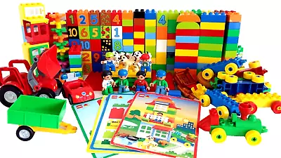 Lego Duplo Building Blocks Base Plates Minifigures Animals- 240x Pieces Bulk Lot • $139.50