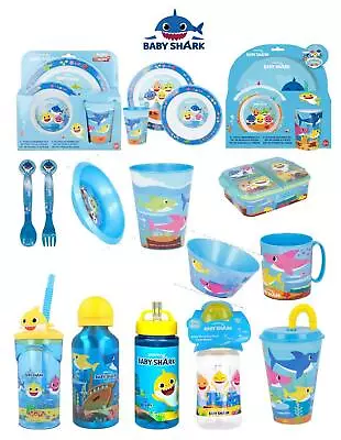 PINKFONG BABY SHARK World-10 Character Items Breakfast SetsMugBottle & Cups • £14.99