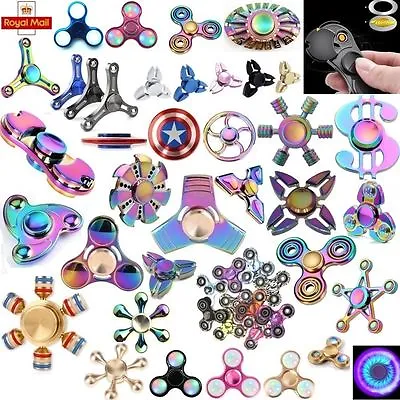 Fidget Finger Spinner Hand Focus Spin Aluminum EDC Bearing Stress Toys UK SELLER • £4.15