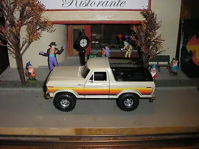 Custom Lifted 1/24 RARE 1978 Ford Bronco Tan With Chrome Rims Free SHIPPING • $99.99