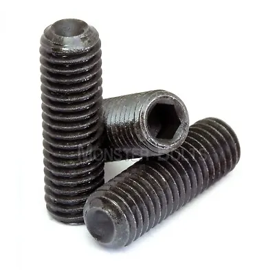M3 Socket Set Screws W/ Cup Point 45H Alloy Steel Black Ox DIN 916 / ISO 4029 • $4.91
