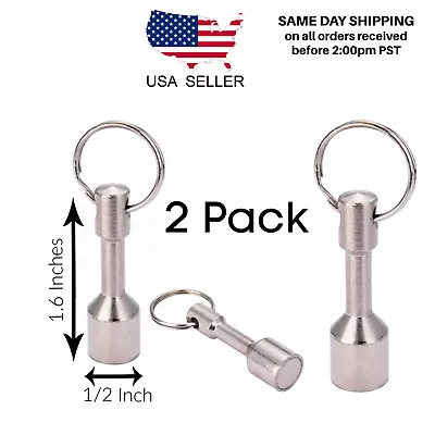 2 Pack Strong Keychain Magnet - For Hanging Keys And Testing Metal Jewelry Test • $12.82