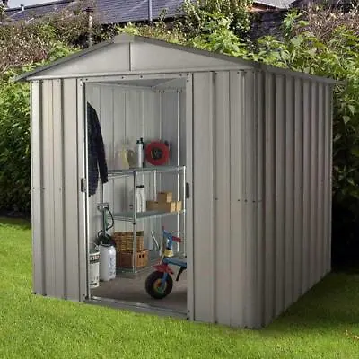 Garden Shed 6 X 8ft Yardmaster Apex Zinc Deluxe Metal Assembly Service Available • £369.98