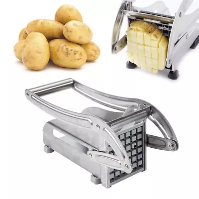 Stainless Steel French Fry Cutter Potato Vegetable Slicer Chopper Dicer 2 Blade • $15.89