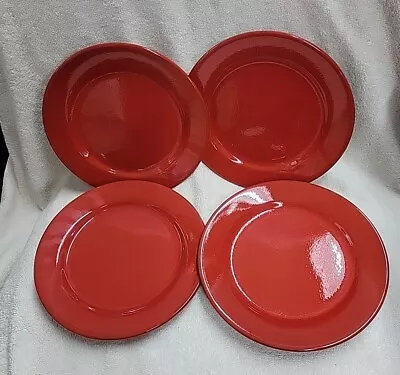 Set Of 4 Waechtersbach Fun Factory CHERRY RED Salad Plates Germany 8.5”  NEW • $25