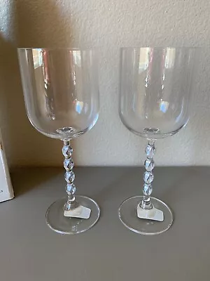 New In Box Mikasa Venetian Pearls Two Piece Goblet Set • $5