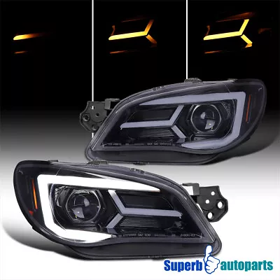 Fit 2006-2007 Subaru Impreza WRX STi Smoke Projector Headlights LED Sequential • $304.98