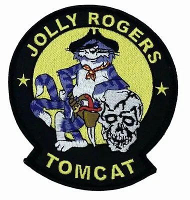 VF-84 Jolly Rogers Tomcat Patch 4.5  Navy F-14 Tomcat Hook And Loop • $13.99