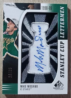 2021-22 SP Game Used Stanley Cup Lettermen Mike Modano Auto Patch /35 Stars • $85.50