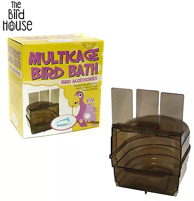 Happy Pet Plastic Multi Cage Budgie Finch Bird Cage Aviary Accessory Bath 21072 • £7.99