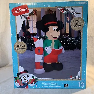 7-FT Tall MICKEY MOUSE NOEL. Disney Gemmy Happy Holidays Airblown Inflatable • $110