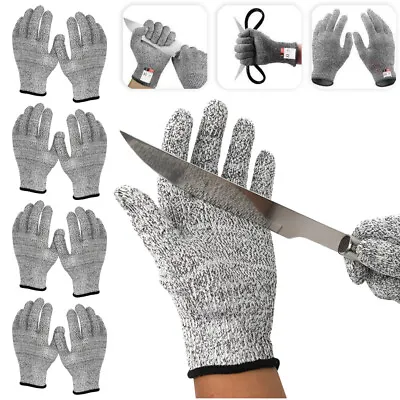 4Pair Cut Proof Stab Resistant Butcher Gloves Safety Glove Kitchen L5 Protection • $14.43