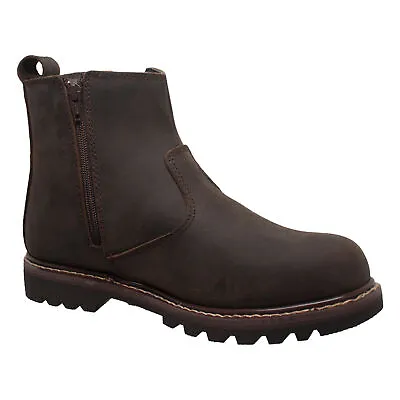 AdTec Mens Brown 6in Australian Ankle Boots Leather • $87.99