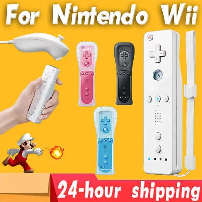 1~2Pcs 2in1 Motion Plus Remote Controller & Nunchuck For Nintendo Wii / Wii U Ac • $18.99