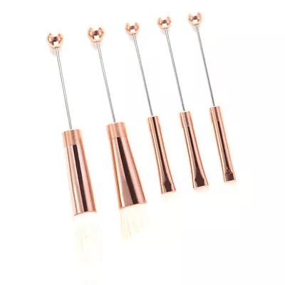 5Pcs Diy Beaded Makeup Brush Set Metal Handle Eye Makeup Brushes Cosmetic Brush • $9.77