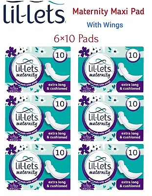 Lil-Lets Maternity Maxi Pad With Wings - 6×10 Pads • £24.90