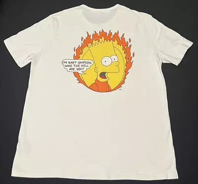 Main Label Virgil Abloh OwfOff White 2013 Teenager Bart Simpson Graphic Tee XL • $38.98