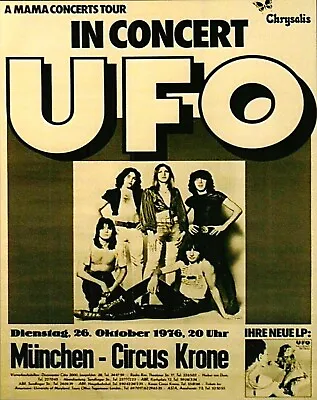 UFO 10/26/1976 Circus Krone Munich Germany 8 X10  Concert Poster Reprint • $9.86