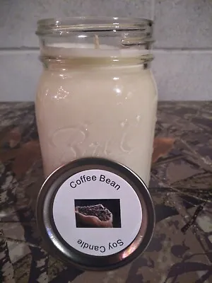 Coffee Bean | Strong Scented | Soy Candle | 16 Oz. Jar | Homemade • $16.99