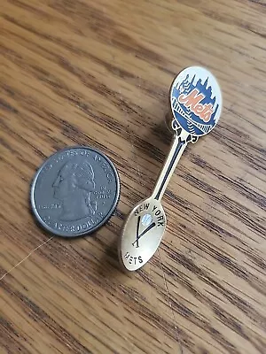 Vintage New York Mets NYM MLB Baseball Miniature Spoon Lapel Pin New • $9.99
