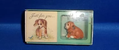 Miniature Vintage Dog Figurine Americard American Greetings  Just For You  • $5