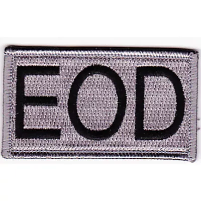 Explosive Ordnance Disposal Tab EOD Silver Patch Hook And Loop • $12.87