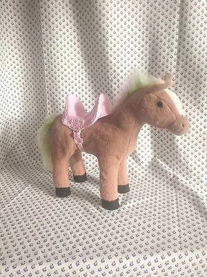 Zaf Creation Baby Born Walking Naying Brown Toy Horse And Saddle Good Condition • £4.50