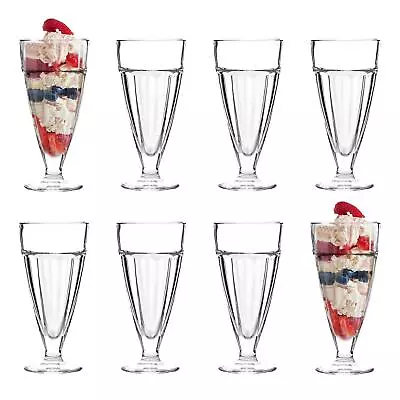 Knickerbocker Glory Dessert Sundae Ice Cream Glasses - 350ml X8 • £22