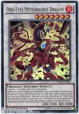 SDMP-EN041 Odd-Eyes Meteorburst Dragon Ultra Rare 1st Edition Mint YuGiOh Card • £2.09