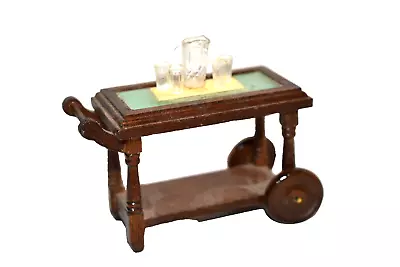 Dollhouse Miniatures Tea Cart Pitcher Glasses • $8.50