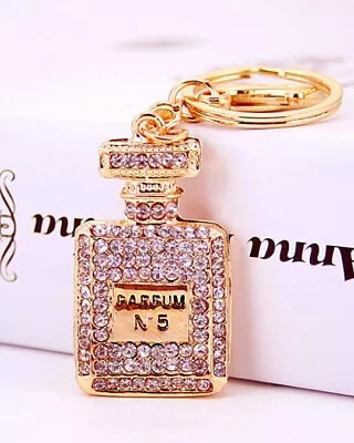 Crystal Rhinestone Perfume Bottle Key Chain  • $6.80